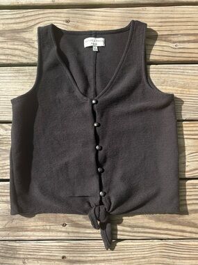 Madewell Texture & Thread Sleeveless Ribbed Tie Top